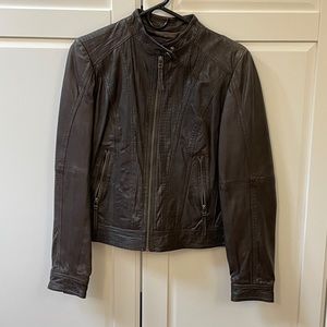 Marc New York -Andrew Marc brown leather jacket